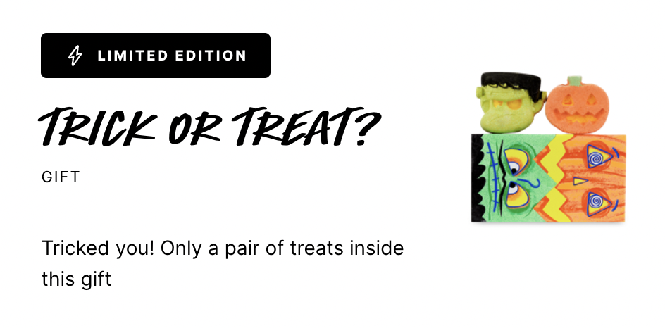 Lush Trick or Treat Gift Set for Halloween Campaign