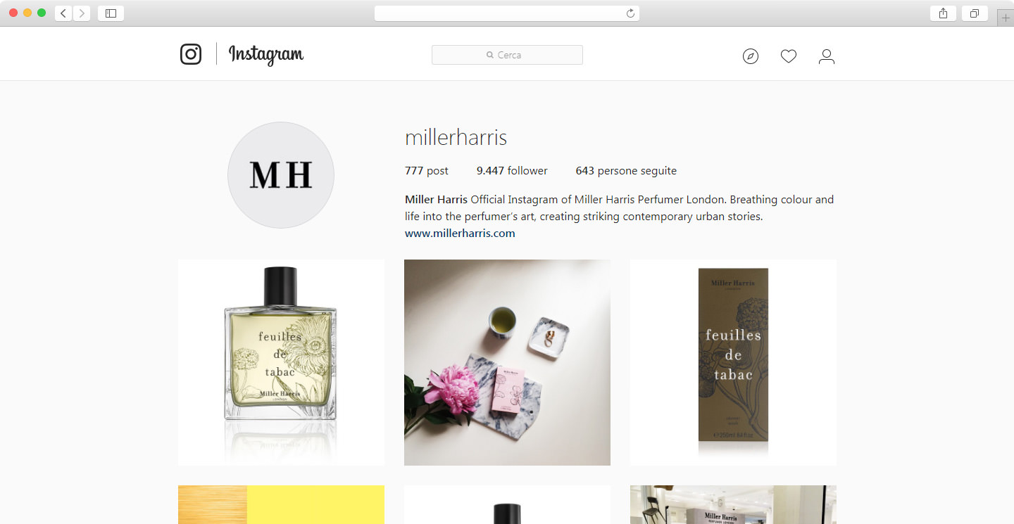 Miller Harris - Instagram Marketing