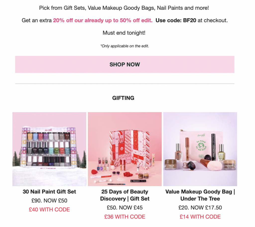 Barry M black friday sale