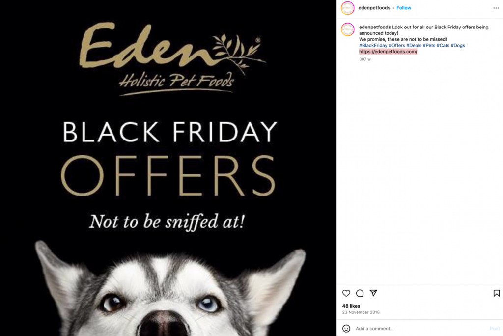 Eden Black Friday Instagram Campaign